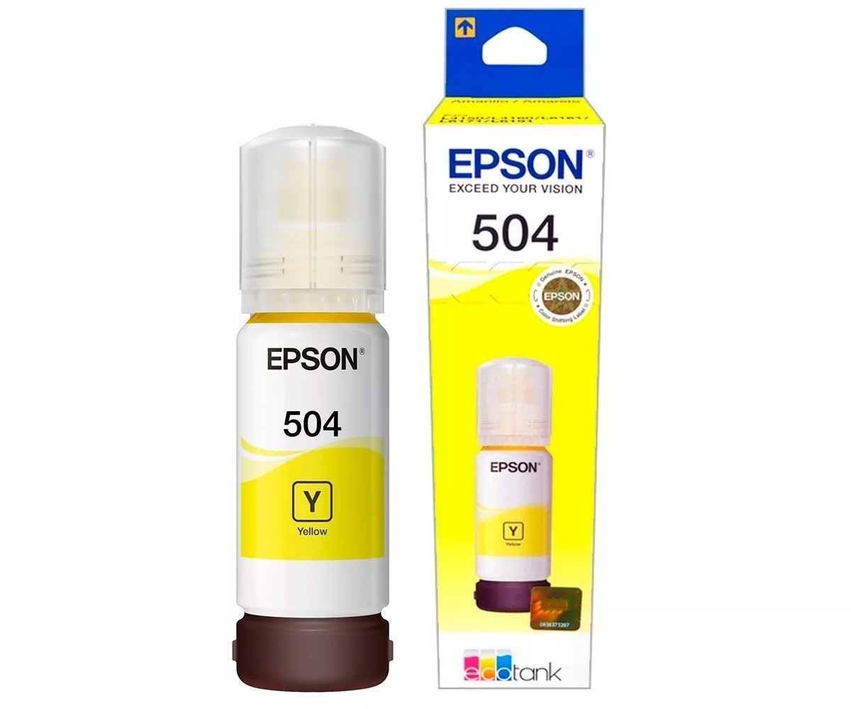 Tinta Epson 504 Amarillo Original 70 Ml En XTR Tienda Online